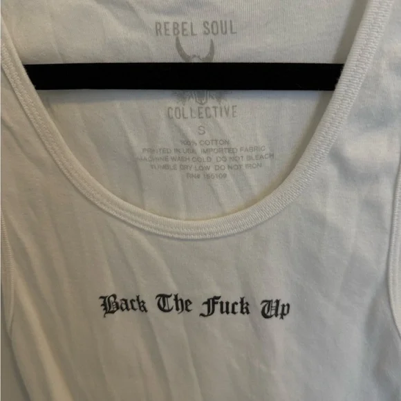 Rebel Soul White Tank Top - Picture 2 of 3